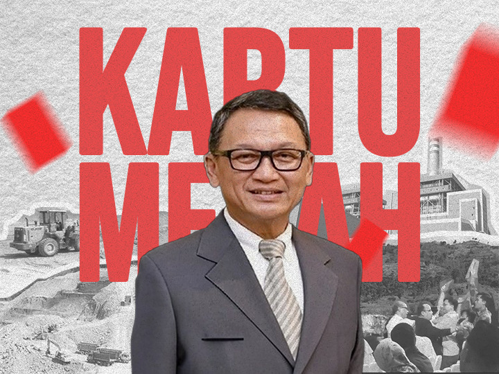 Ilustrasi pemberian kartu merah kepada Menteri ESDM Indonesia (BP2M/Rifky]