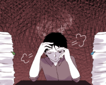 Ilustrasi mahasiswa yang terjebak burnout akibat tugas [Hanna/BP2M]