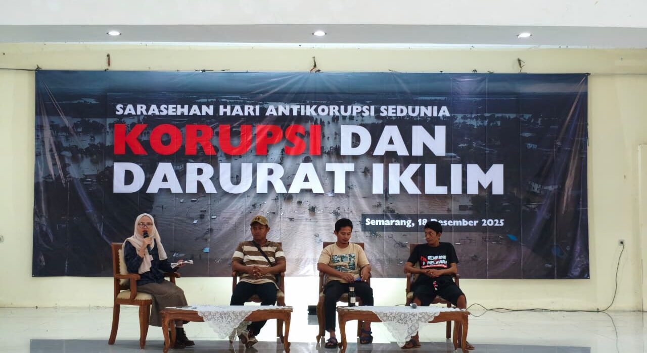 Sesi diskusi bertemakan korupsi dan darurat iklim pada Kamis (18/12/2025) [BP2M/Haidar]