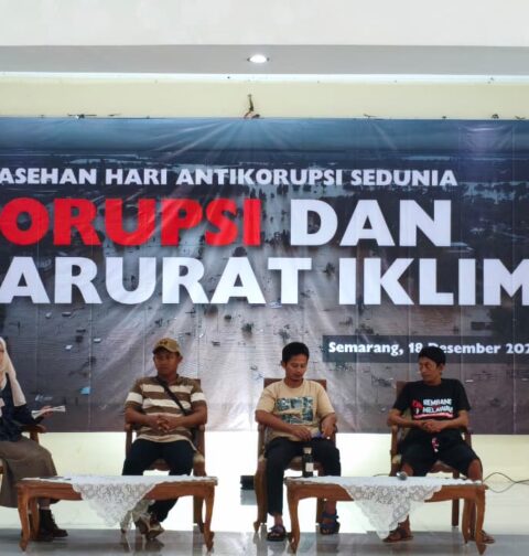 Sesi diskusi bertemakan korupsi dan darurat iklim pada Kamis (18/12/2025) [BP2M/Haidar]