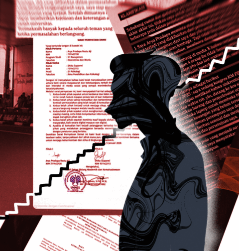 Ilustrasi isu yang menyeret nama BEM KM Unnes [Hanna/BP2M]