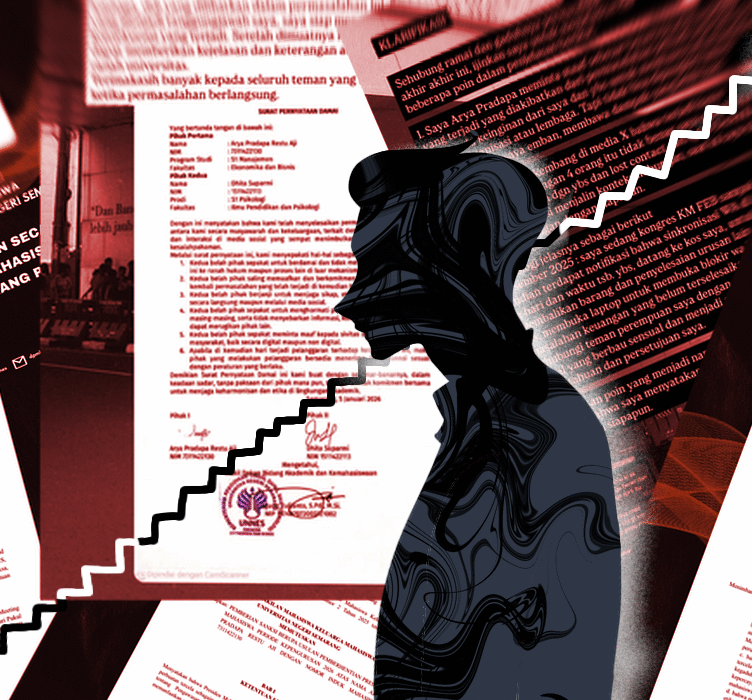 Ilustrasi isu yang menyeret nama BEM KM Unnes [Hanna/BP2M]