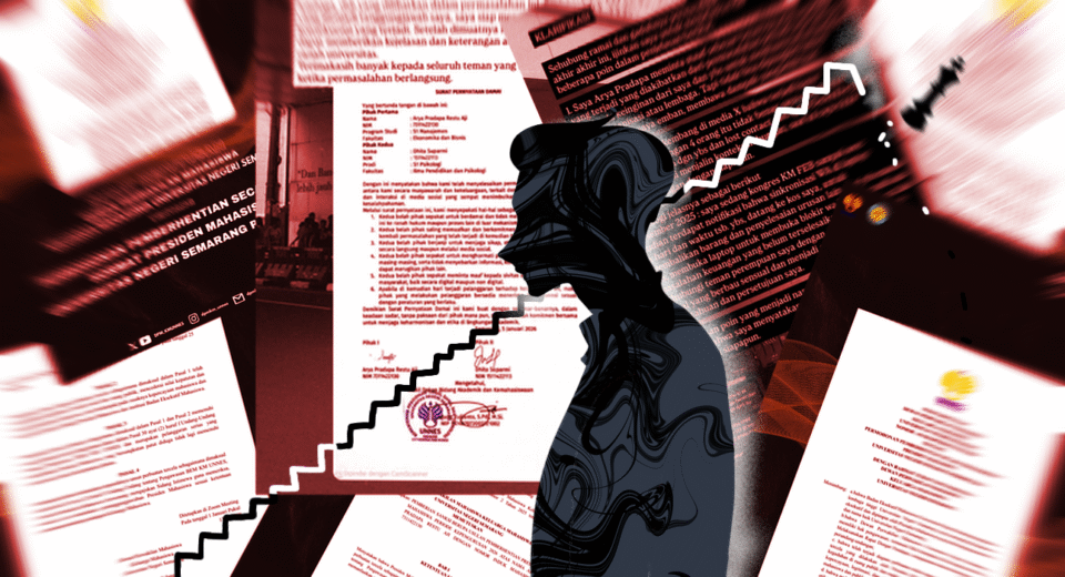 Ilustrasi isu yang menyeret nama BEM KM Unnes [Hanna/BP2M]