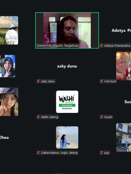 Tangkapan layar ketika WALHI tengah memaparkan kajian riset singkat Wahana Lingkungan Indonesia (WALHI) Jawa Tengah pada Jumat (27/02/2026) [BP2M]