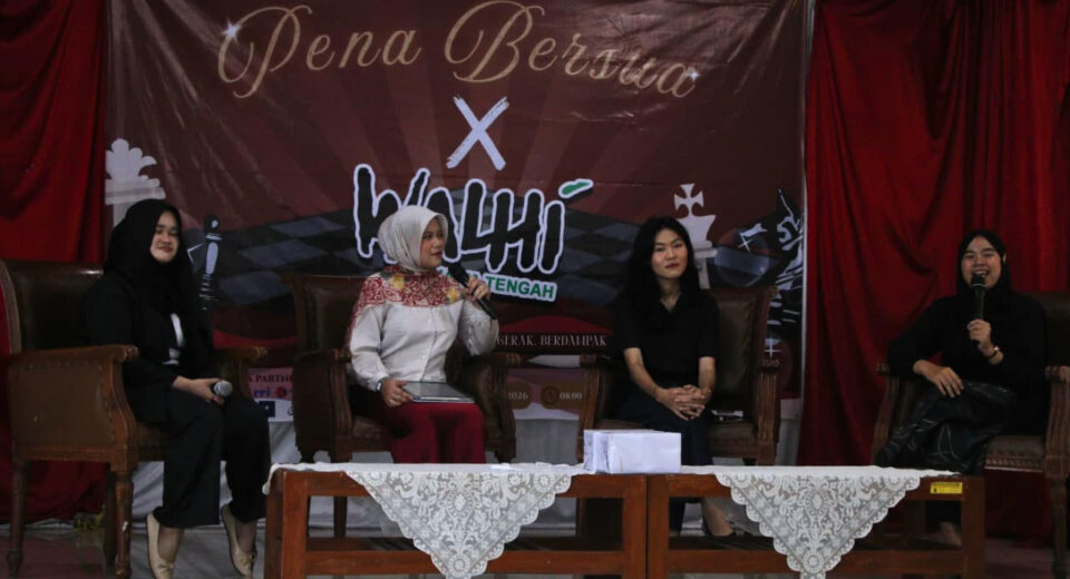 Diskusi isu lingkungan dan pembangunan bersama narasumber Azalya Tilaar dalam forum Pena Bersua 2026 di Semarang, Sabtu (6/6/2026). [Bilqis Kamila/BP2M]
